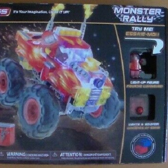 Laser Pegs Monster Rally Fire's Fury Offroad Truck Construction Block Set NWT - Picture 3 of 15
